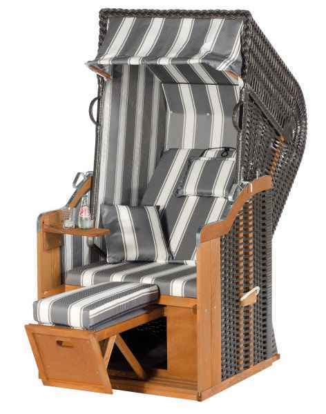 Strandkorb Rustikal 250 Plus 1-Sitzer Sonnenpartner 70018301-1214 | | | Halbliegemodell | Kunststoffgeflecht von anthrazit 1-Sitzer kaufen