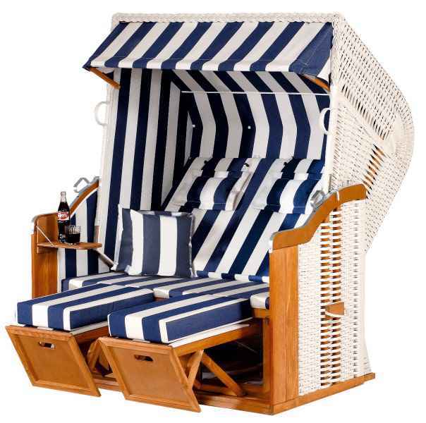 Strandkorb Rustikal 250 Halbliegemodell | | XL Plus weiß kaufen 70015104-1080 Sonnenpartner 2-Sitzer | | XL Kunststoffgeflecht von